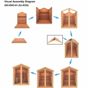 Golden Designs Kaarina 6 Person Outdoor Traditional Sauna GDI-8506-01