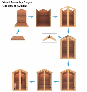 Golden Designs Savonlinna 3 Person Outdoor Traditional Sauna GDI-8503-01