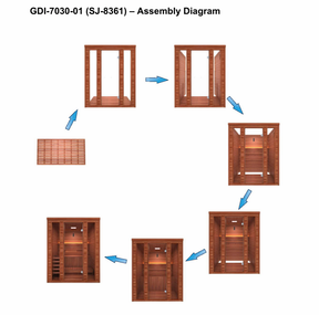 Golden Designs 2025 "Engelberg Edition" 6 Person Traditional Steam Sauna (GDI-7060-01)