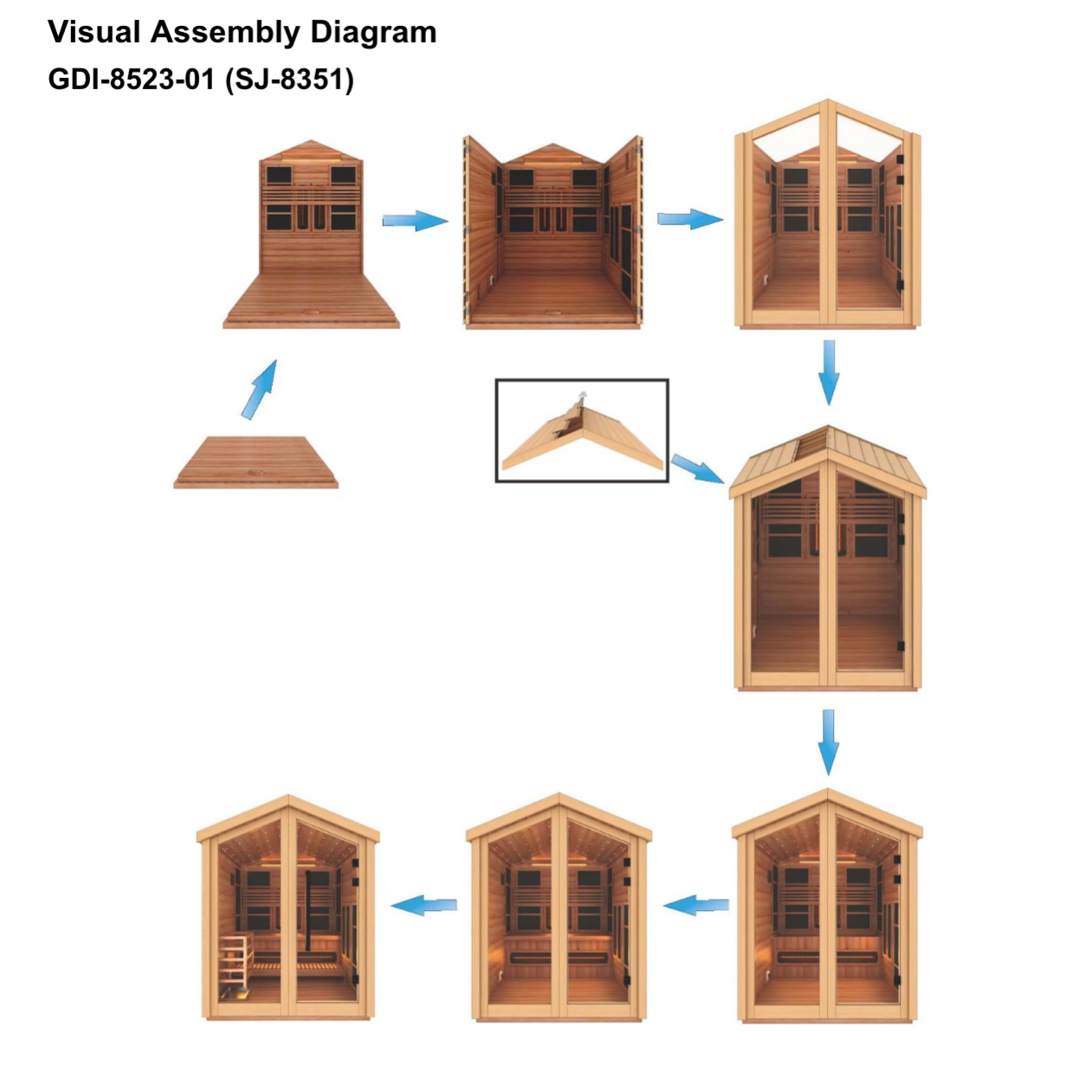 Golden Designs Kaskinen 6 Person Hybrid Outdoor Sauna GDI-8526-01