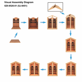 Golden Designs Loviisa 3 Person Hybrid Outdoor Sauna GDI-8523-01