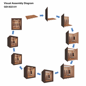 Golden Designs Visby 3 Person Hybrid Outdoor Sauna GDI-8223-01