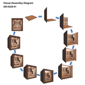 Golden Designs Karlstad 6 Person Hybrid Outdoor Sauna GDI-8226-01