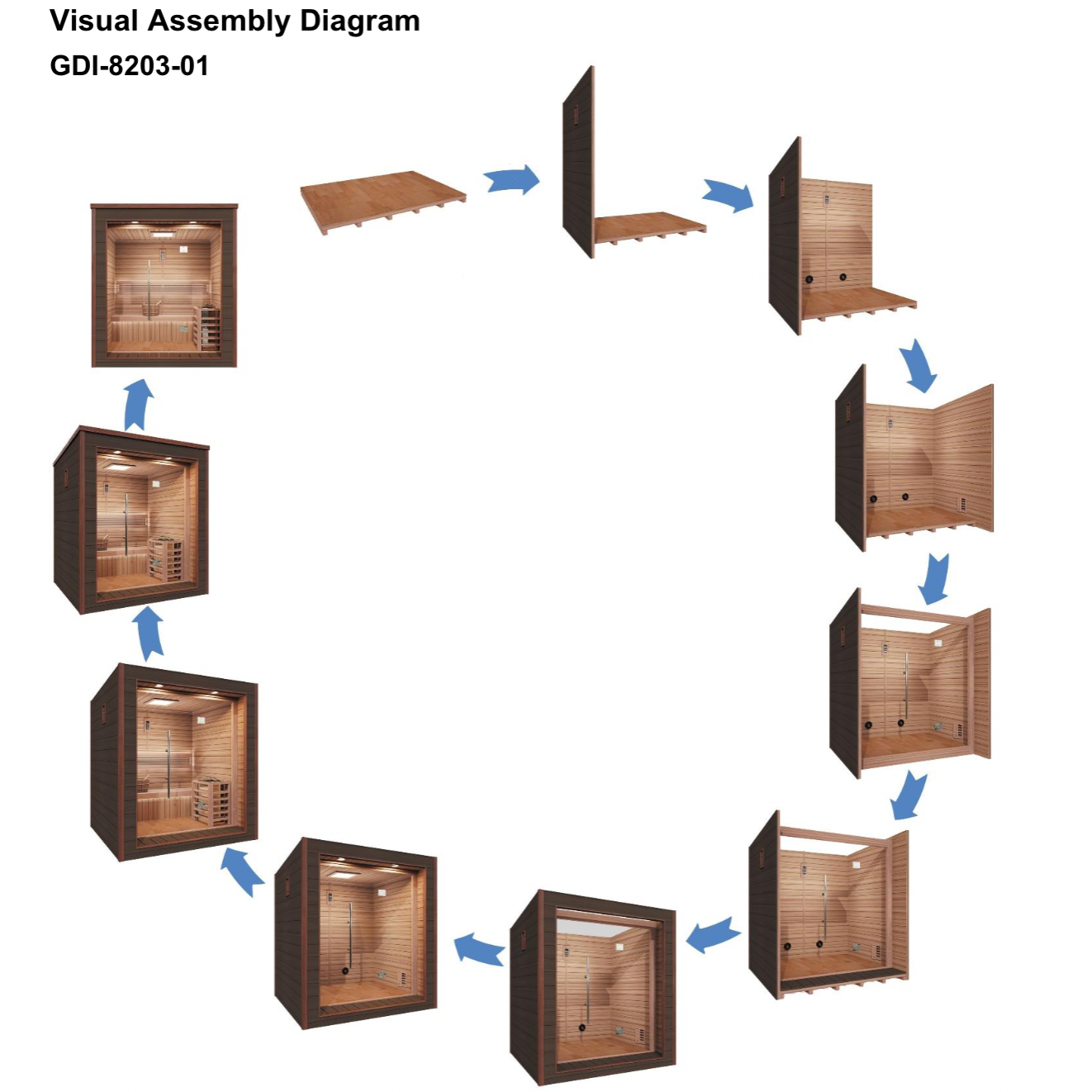 Golden Designs Drammen 3 Person Outdoor Traditional Sauna GDI-8203-01