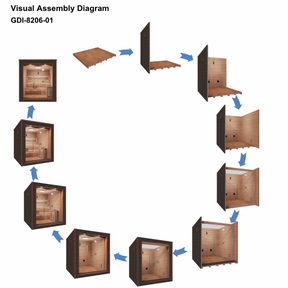 Golden Designs Bergen 6 Person Outdoor Traditional Sauna GDI-8206-01