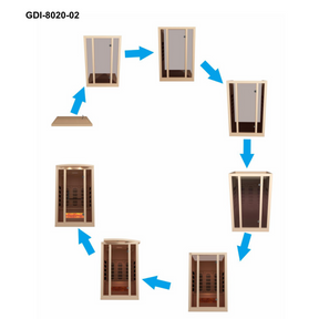 Golden Designs 2-Person 2025 Reserve Edition GDI-8020-03 Full Spectrum with Himalayan Salt Bar