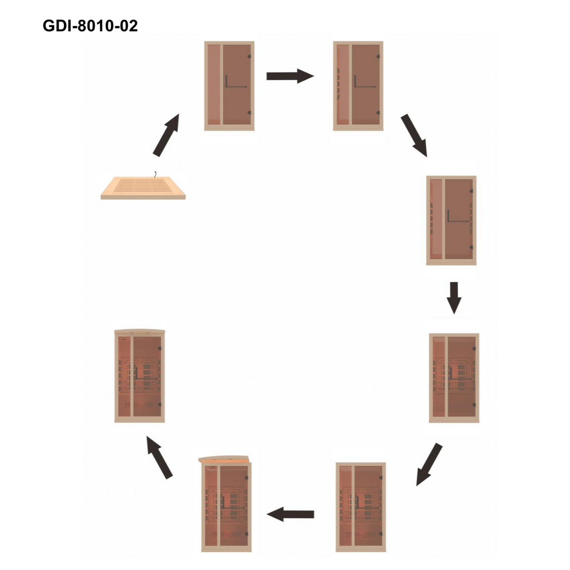 Golden Designs 1-2-Person 2025 Reserve Edition GDI-8010-03 Full Spectrum with Himalayan Salt Bar