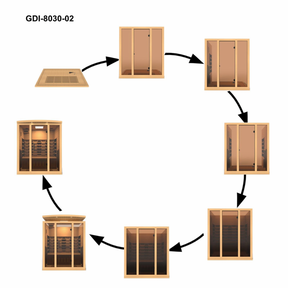 Golden Designs 3-Person 2025 Reserve Edition GDI-8030-03 Full Spectrum with Himalayan Salt Bar