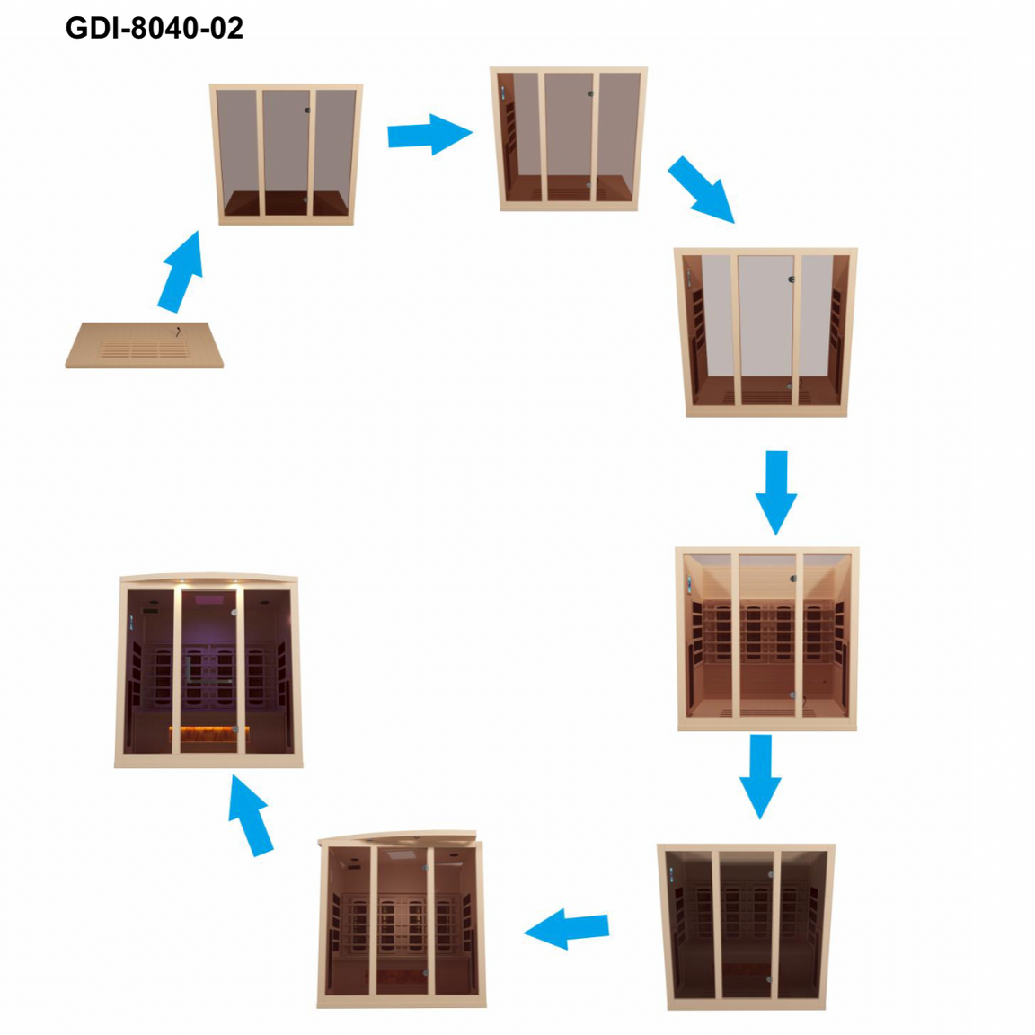 Golden Designs 4-Person 2025 Reserve Edition GDI-8040-03 Full Spectrum with Himalayan Salt Bar