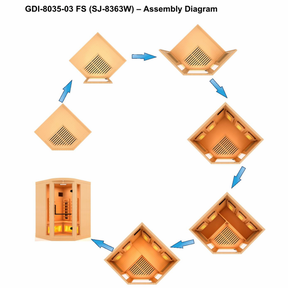 Golden Designs 3-Person Corner 2025 Reserve Edition GDI-8035-03 Full Spectrum with Himalayan Salt Bar