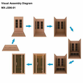 Maxxus "Seattle" 2-Person Low EMF FAR Infrared Sauna  Canadian Hemlock MX-J206-01