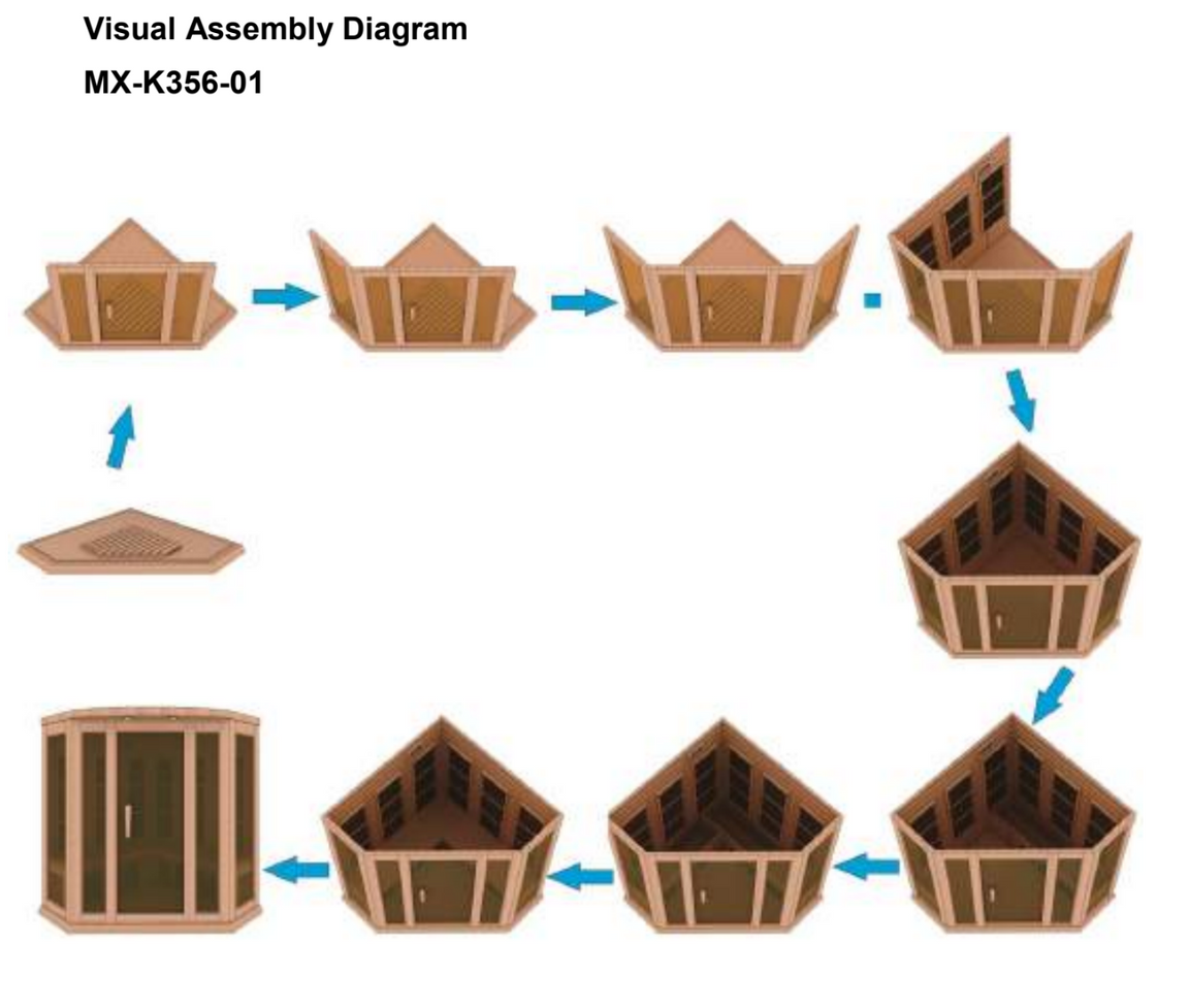Maxxus 3-Person Low EMF FAR Infrared Sauna Canadian Hemlock MX-K356-01