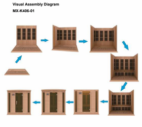 Maxxus 4-Person Low EMF FAR Infrared Sauna Canadian Red Cedar MX-K406-01 CED
