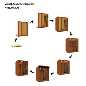 Dynamic "Lugano" 3-Person Full Spectrum  Near Zero EMF FAR Infrared Sauna DYN-6336-03 FS