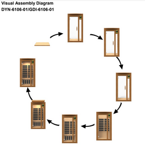 Dynamic "Barcelona" 1-2-person Low EMF FAR Infrared Sauna DYN-6106-01