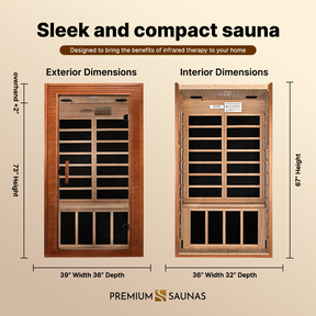 Dynamic Avila Elite 1-2-person Ultra Low EMF FAR Infrared Sauna - DYN-6103-01 Elite