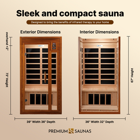 Dynamic Barcelona Elite 1-2-person Ultra Low EMF FAR Infrared Sauna - DYN-6106-01 Elite