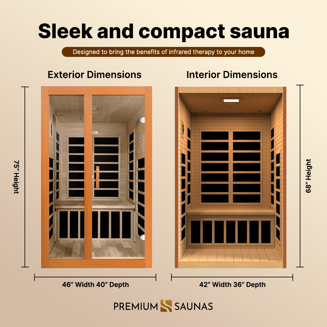 Dynamic Santiago Elite 2-person Ultra Low EMF FAR Infrared Sauna - DYN-6209-02 Elite