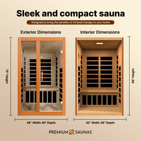 Dynamic Santiago Elite 2-person Ultra Low EMF FAR Infrared Sauna - DYN-6209-02 Elite