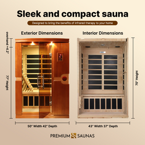 Dynamic "Venice" 2-person Low EMF FAR Infrared Sauna DYN-6210-01