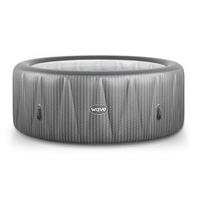 Wave Atlantic 6-Person Inflatable Hot Tub | Integrated Eco Heater | 130 Aquajet Massage System | Anti-Freeze Protection | Quick 15-Minute Setup | Gray Rattan