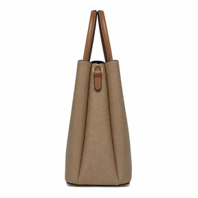 Zalvia Women’s Cognac Metropolitan Tote Handbag