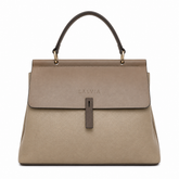 Taupe and Brown Handbag