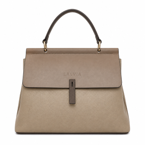 Taupe and Brown Handbag