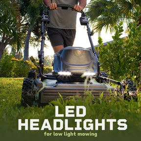 Green Machine 62V 23-Inch Self-Propelled Brushless Cordless Electric Lawn Mower, Includes Two 4.0Ah Batteries and Rapid Charger
