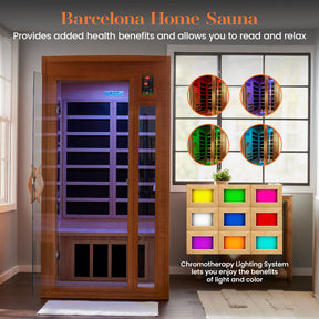 Dynamic "Barcelona" 1-2-person Low EMF FAR Infrared Sauna DYN-6106-01