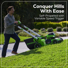 Greenworks 60V 21″ Self Propelled Lawn Mower with (1) 8.0 Ah Battery & Rapid Charger 2546402
