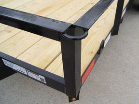 6’4″ x 16 Utility Trailer Double Axle Dovetail With Gate Powder Coated (2) 3500lb Axles