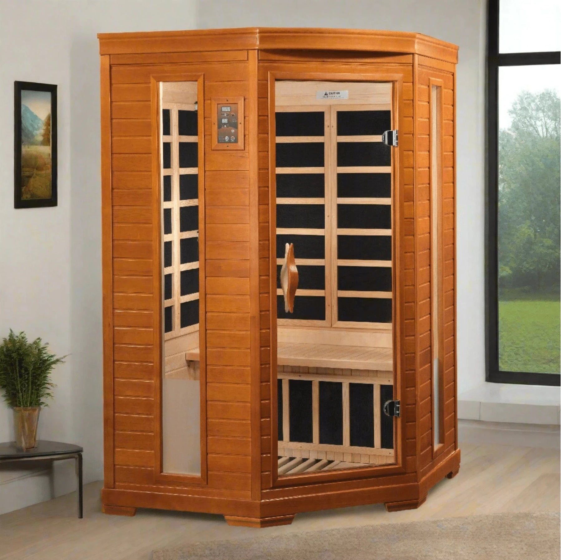 Dynamic "Heming" 2-person Corner Low EMF FAR Infrared Sauna - DYN-6225-02