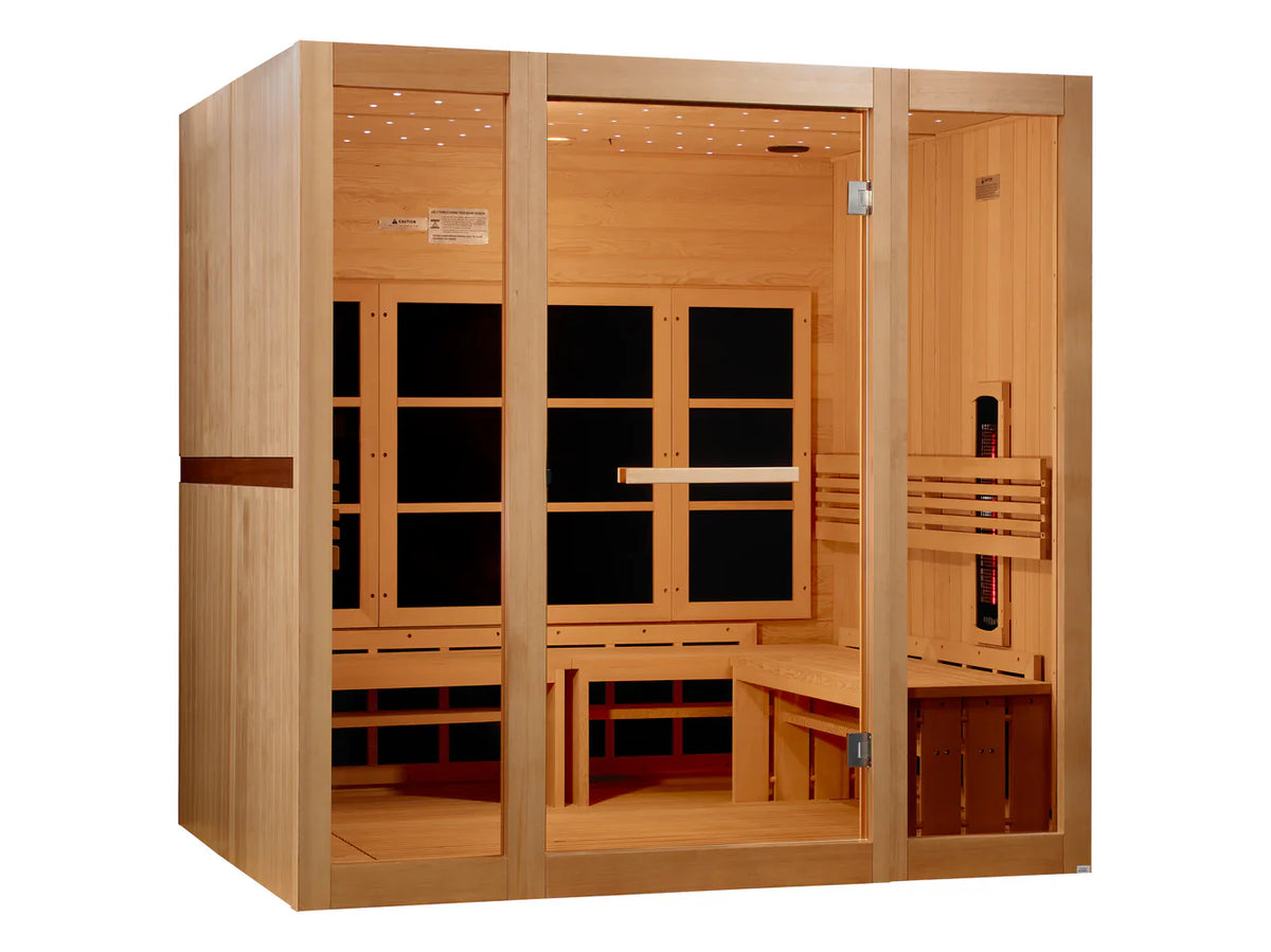 Golden Designs 8 Person Full Spectrum Near Zero EMF FAR IR Sauna GDI-6880-03 FS