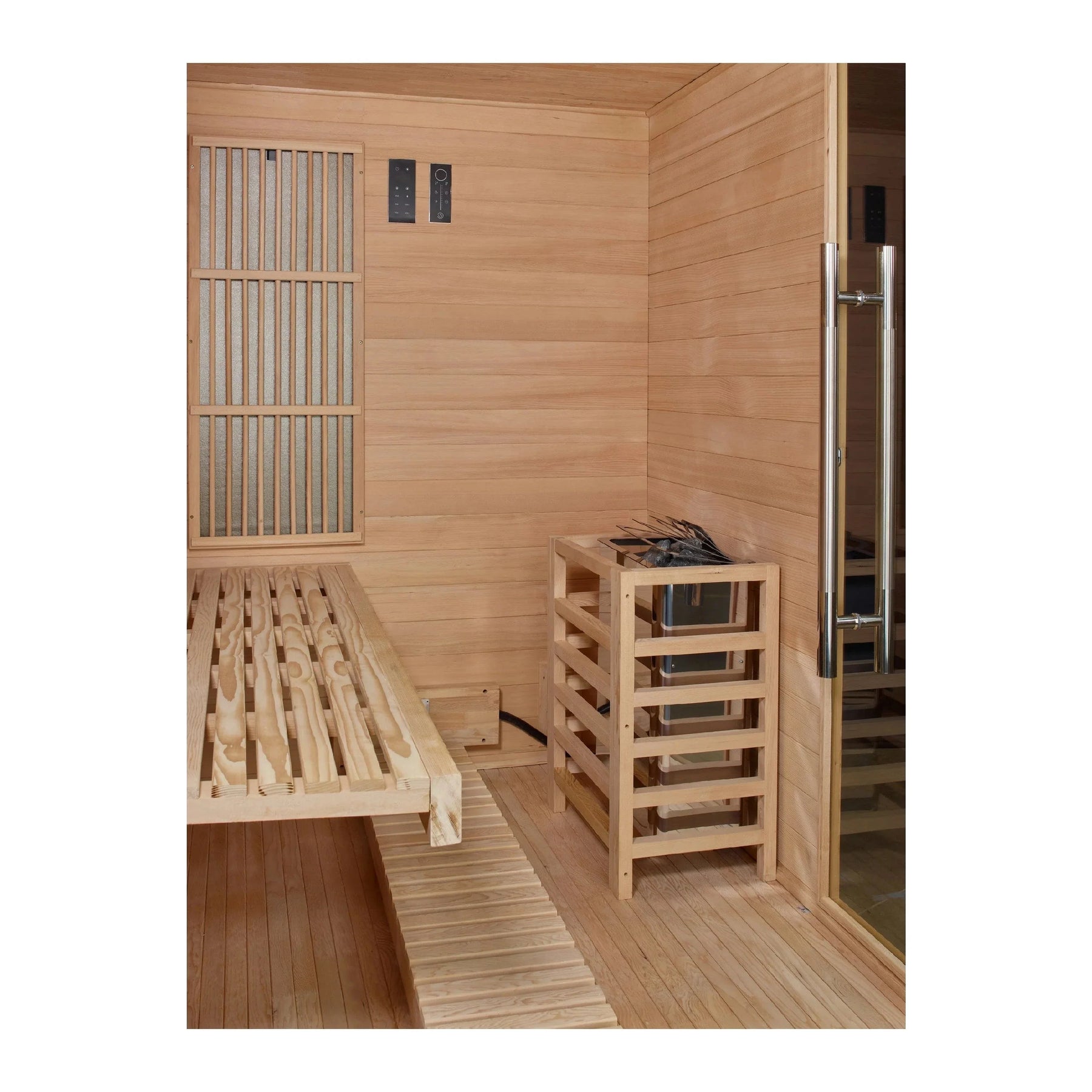 Golden Designs 2025 Soria GDI-8330-01 3 Person Hybrid Indoor Sauna.
