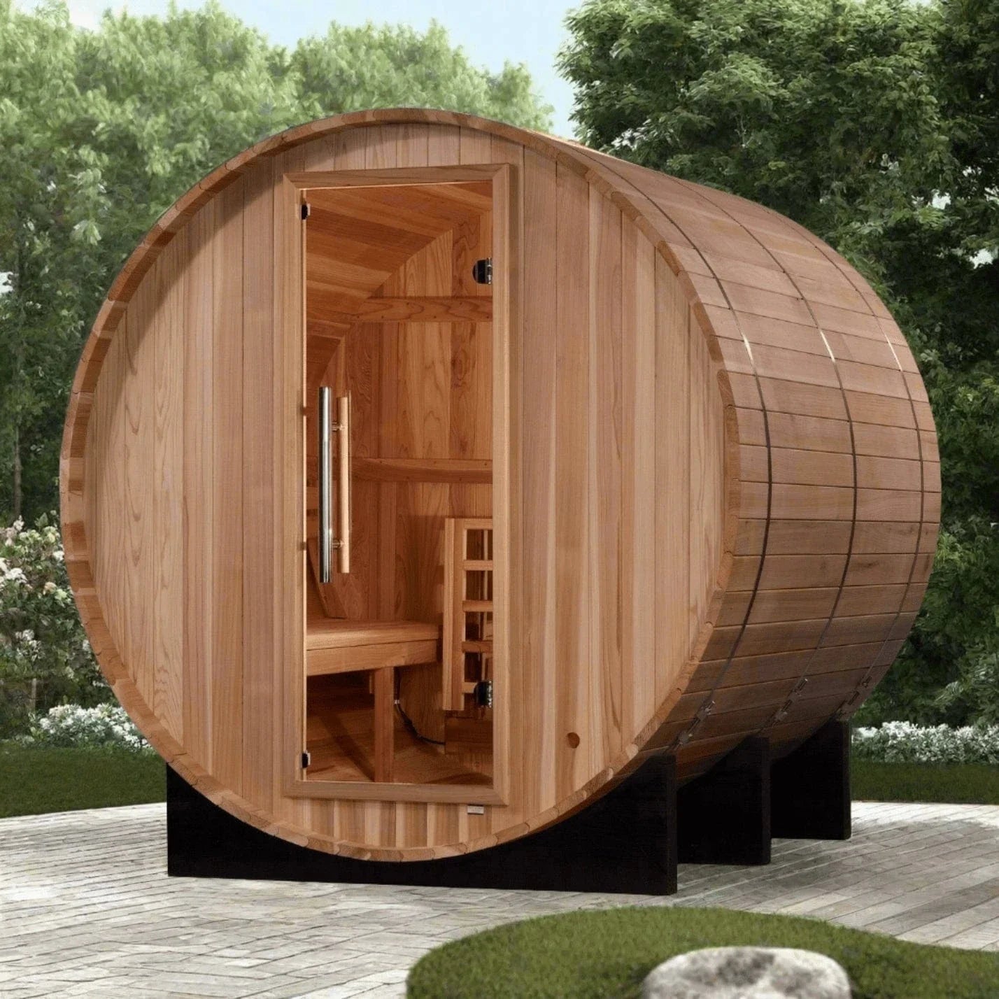 Golden Designs "Arosa" 4 Person Barrel Traditional Sauna GDI-B004-01