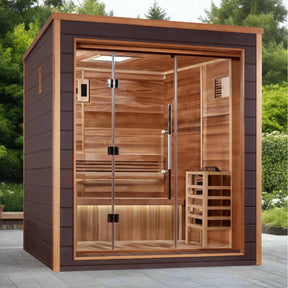Golden Designs Drammen 3 Person Outdoor Traditional Sauna GDI-8203-01