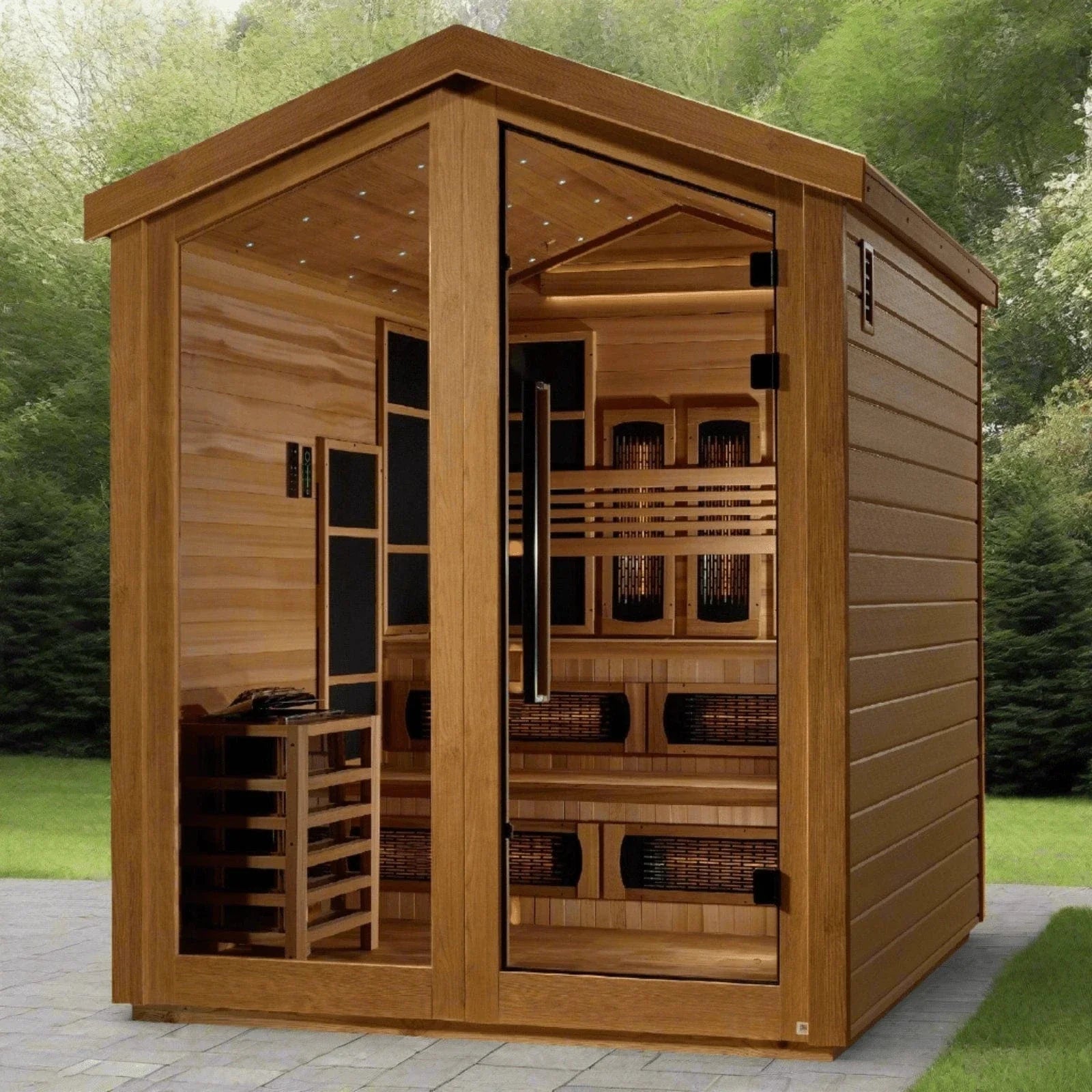 Golden Designs Kaskinen 6 Person Hybrid Outdoor Sauna GDI-8526-01