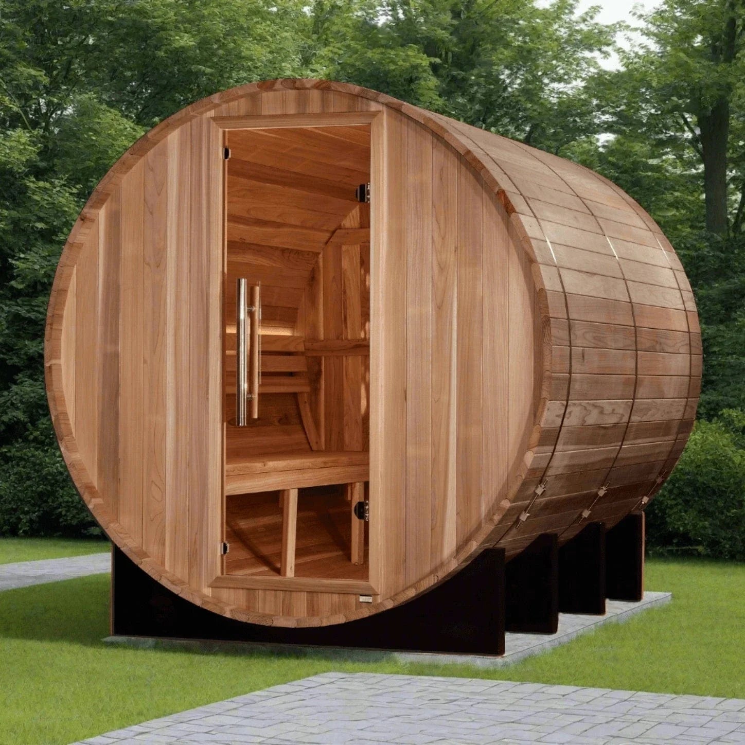 Golden Designs "Klosters" 6 Person Barrel Traditional Sauna GDI-B006-01