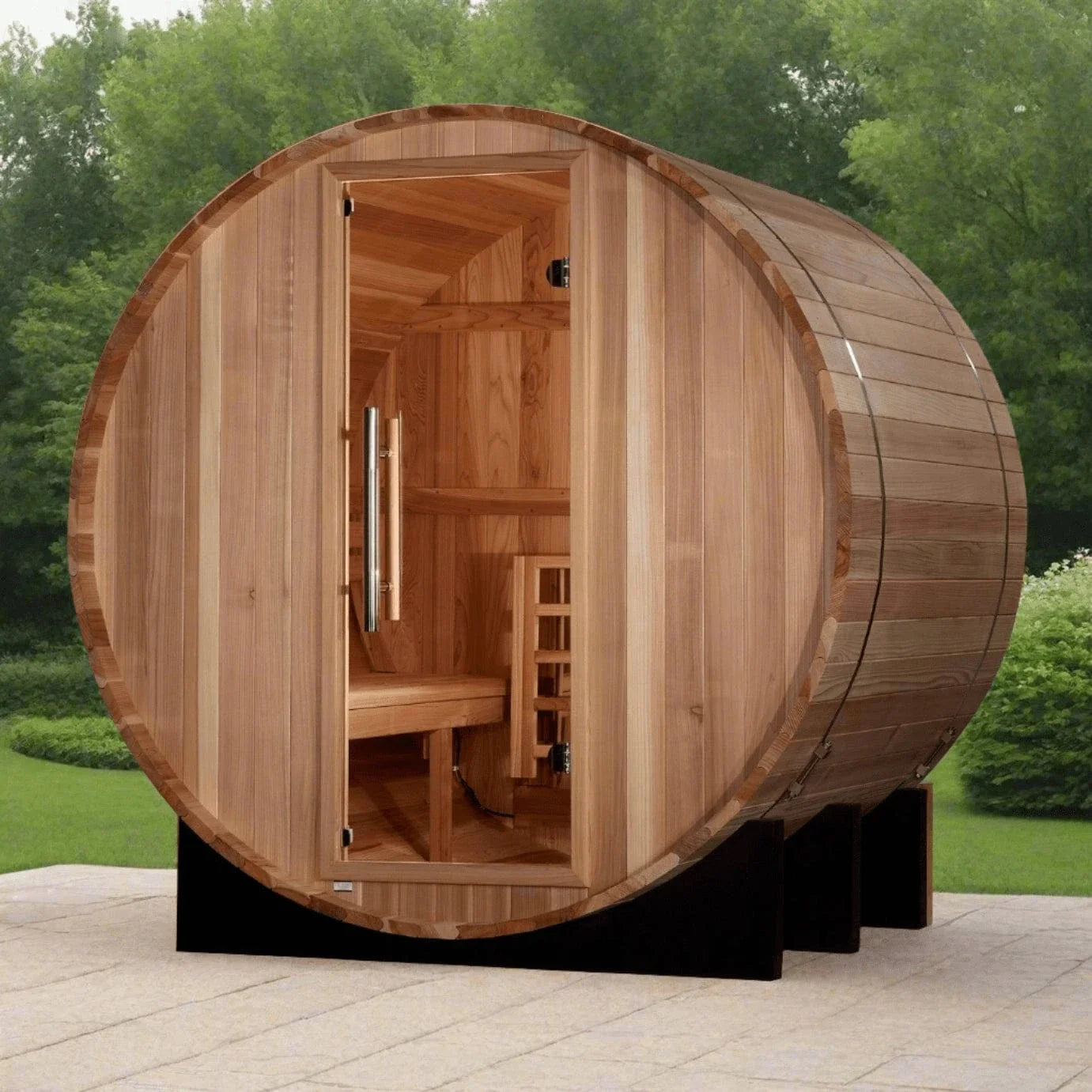 Golden Designs "St. Moritz" 2 Person Barrel Traditional Sauna  GDI-B002-01