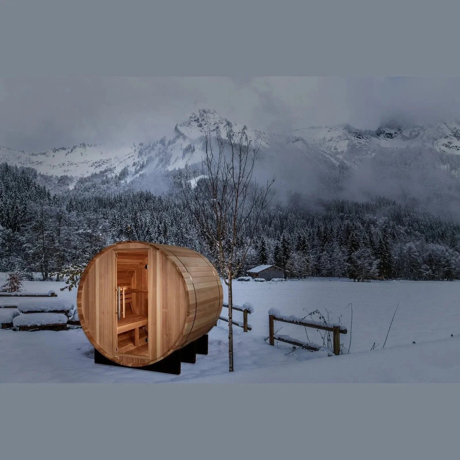 Golden Designs "St. Moritz" 2 Person Barrel Traditional Sauna  GDI-B002-01