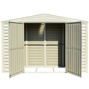 DuraMax 10.5ft x 2.75ft SidePro Vinyl Shed with Foundation Kit