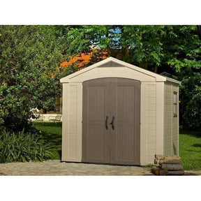 Factor 8 ft. W x 6 ft. D Plastic Storage Shed