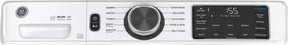 GE – 4.8 CuFt High-Efficiency Stackable Smart Front Load Washer w/UltraFresh Vent System & Microban Antimicrobial Technology – White on white