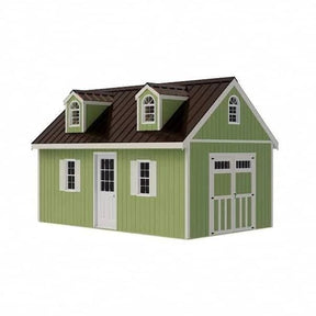 Hampton 12 ft. W x 16 ft. D Wood Storage Shed Kit with Floor (192 Sq. ft.) Installtion Included