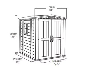 Keter factor 6×6 shed 1.78m x 1.95m