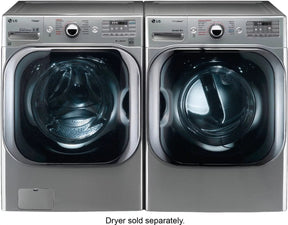 LG – 5.2 Cu. Ft. High Efficiency Front-Load Washer with Steam and TurboWash Technology – Graphite steel