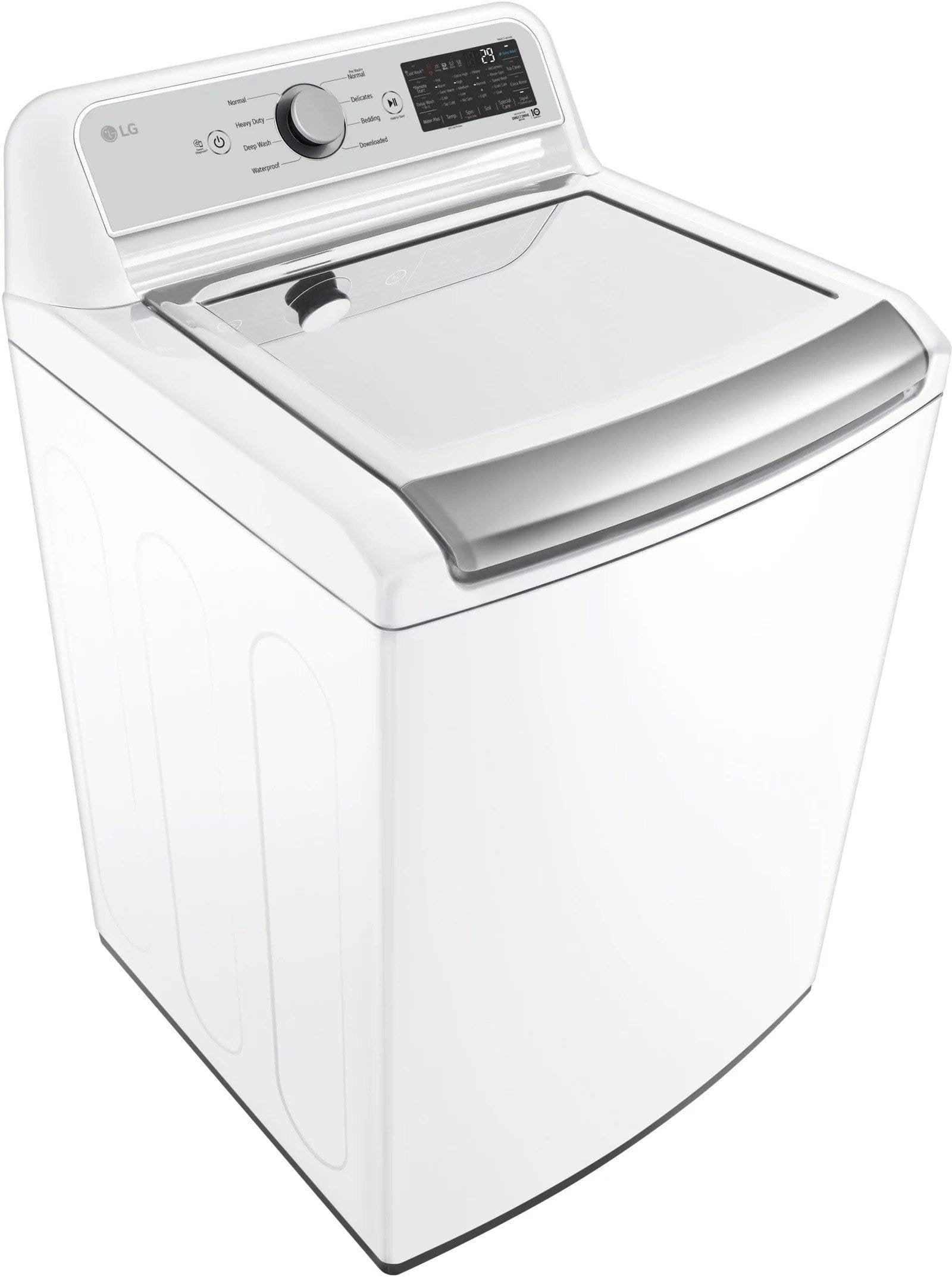 LG – 5.5 Cu. Ft. Smart Top Load Washer with TurboWash3D – White