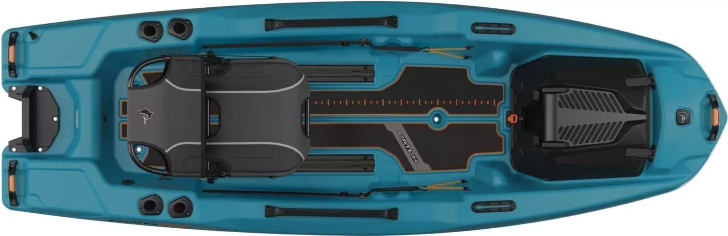 Pelican Catch Pwr 100 Single-Person Fishing Boat – Turquoise Blue