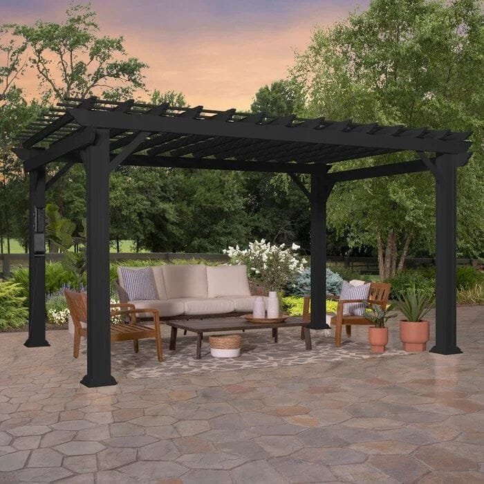 Backyard Discovery 14 ft. x 10 ft. Steel Traditional Pergola